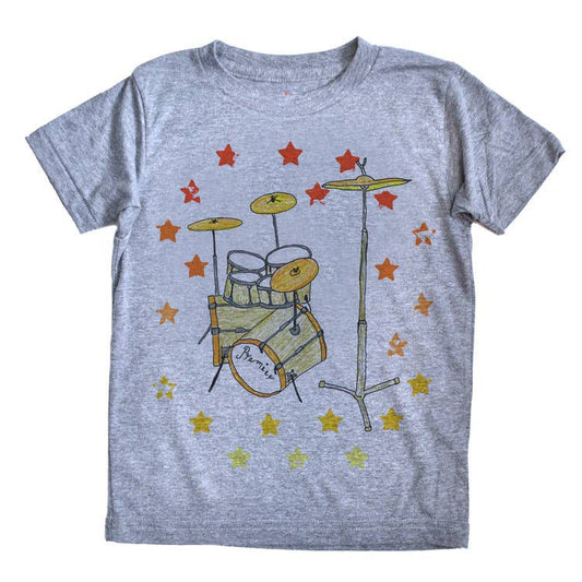 Drums - Kids Triblend Tee: 8 Years / Grey