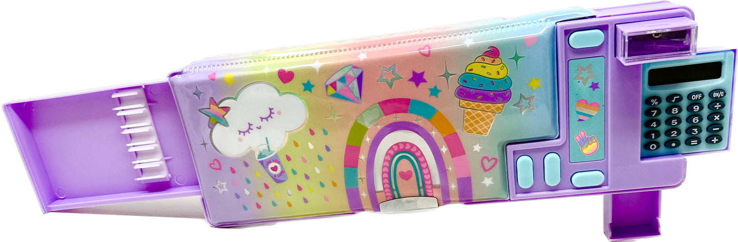 Multi-Function Pencil Case,Rainbow