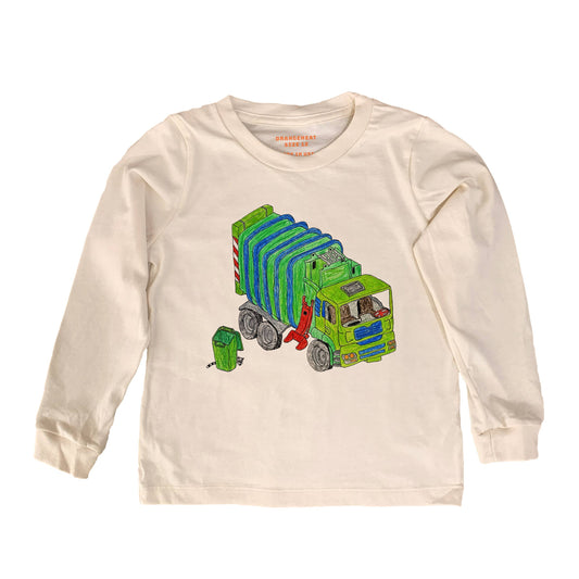 Trash Truck - Kids Organic Tee/Long Sleeve: 6 Years / Long Sleeve