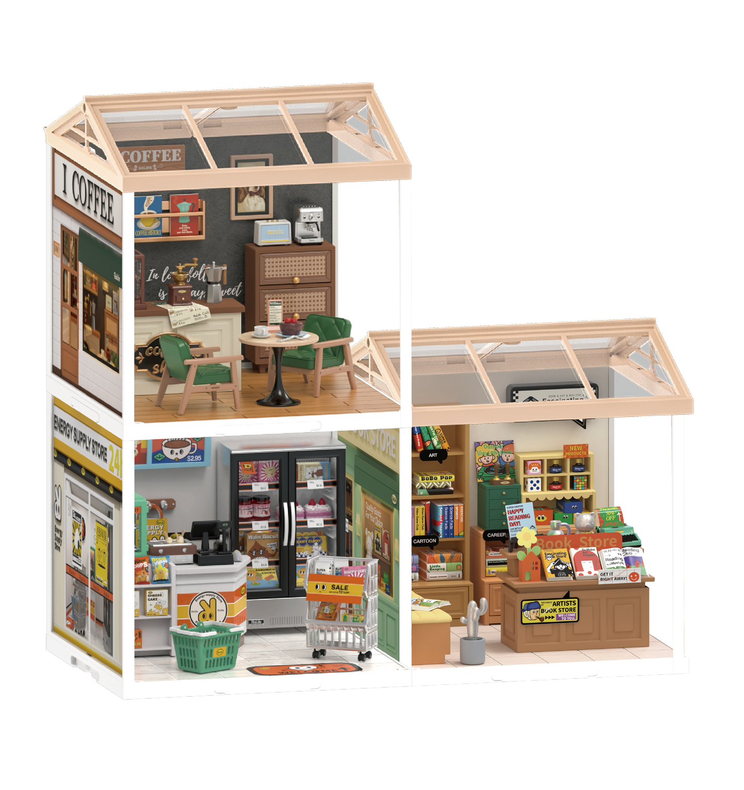 DIY Miniature House Kit: Breezy Time Cafe