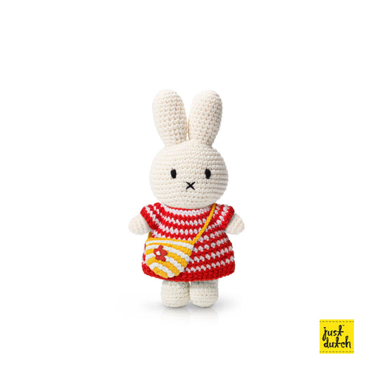 Miffy and her striped bag: Red with striped bag