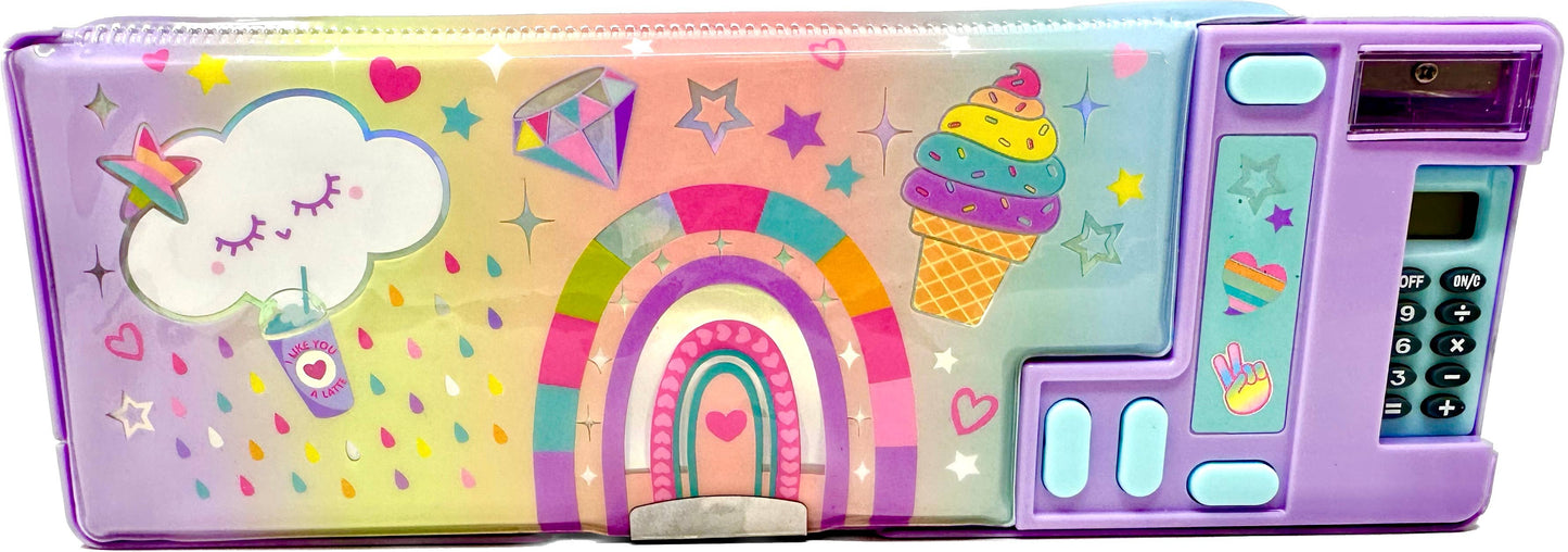 Multi-Function Pencil Case,Rainbow