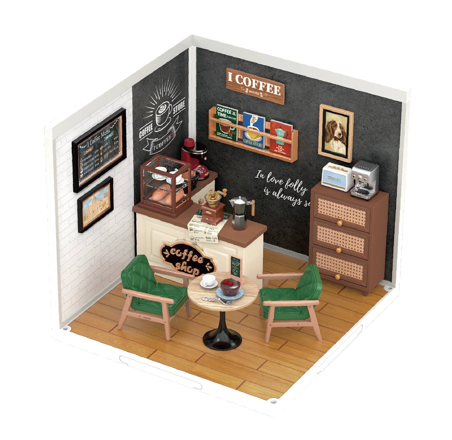 DIY Miniature House Kit: Breezy Time Cafe