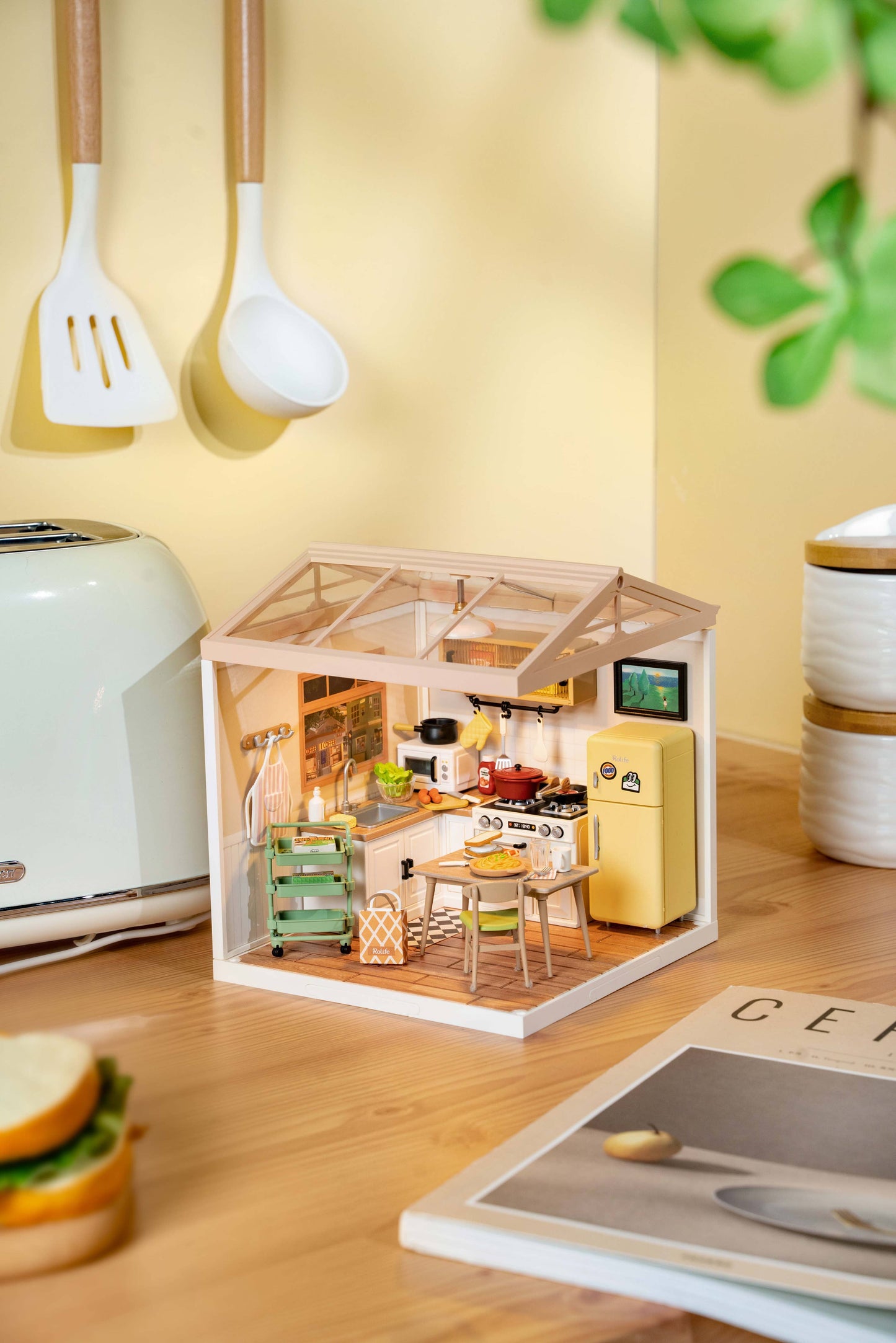 DIY Miniature House Kit: Happy Meals Kitchen