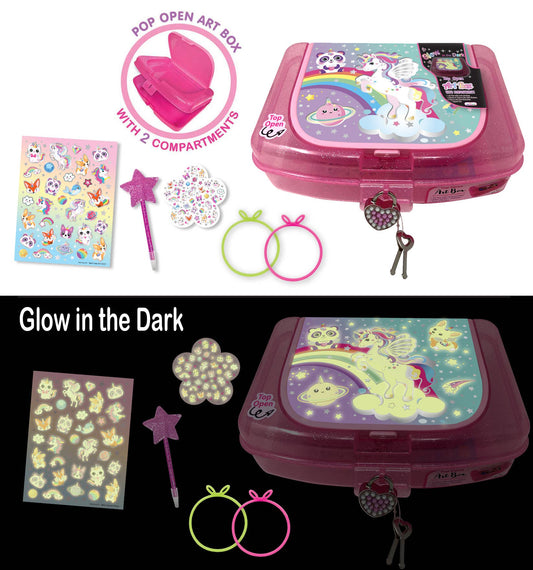 Art Box with Compartments, Glow in Dark